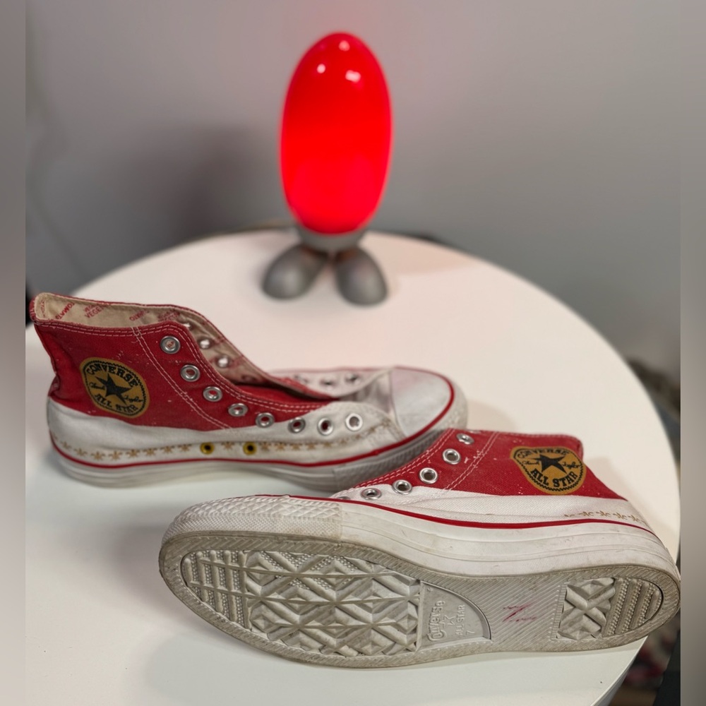 Unique and creative, the Converse X Andy Warhol Colaboration. Worn3x Mens 7 US❤️ - Picture 5 of 16
